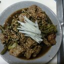 ニンニクの芽と豚肉の炒め物